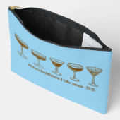 Blue Bridesmaid Espresso Martini Bachelorette Zubehörtasche (Offen)
