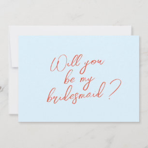 Blue Bridesmaid Vorschlagskarte mit Foto Einladung