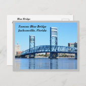Blue Bridge Jacksonville, Florida Feiertagspostkarte (Vorne/Hinten)