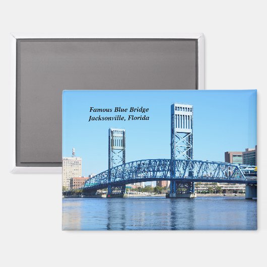 Blue Bridge Jacksonville, Florida Magnet (Vorderseite/Rückseite)