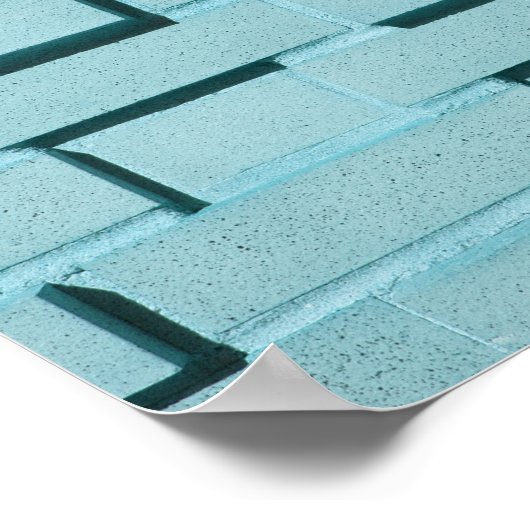 Blue Bridge Wall Leinwand oder Poster (Ecke)