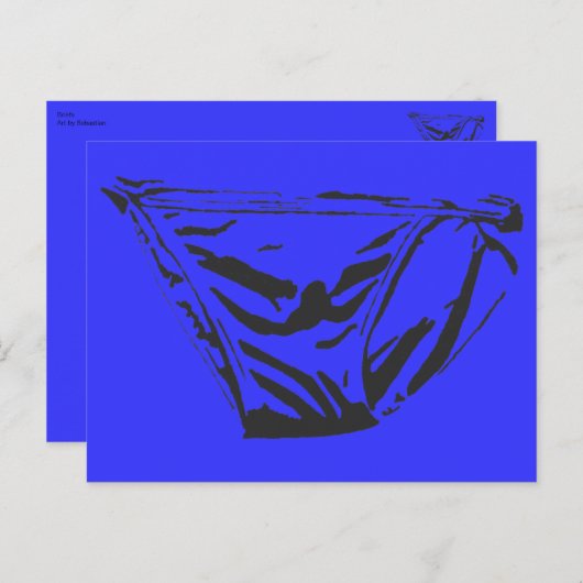 Blue Briefs Postcard Postkarte (Vorne/Hinten)