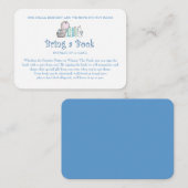 Blue Bring a Book Elephant Rabbit  Begleitkarte (Vorne/Hinten)