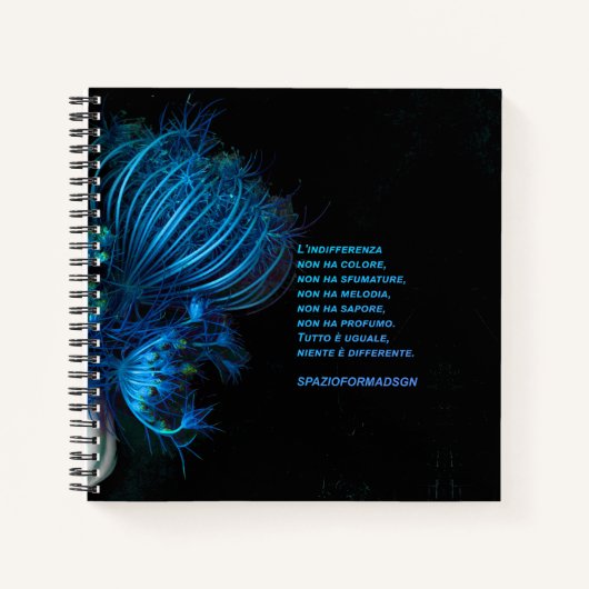 "Blue broken heart in black II " & Indifferenza Notizblock (Vorderseite)