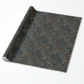 Blue Bronze Leopard Print Geschenkpapier (Ungerollt)