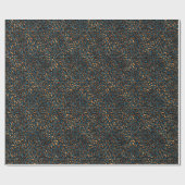 Blue Bronze Leopard Print Geschenkpapier (Flach)
