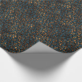 Blue Bronze Leopard Print Geschenkpapier (Ecke)