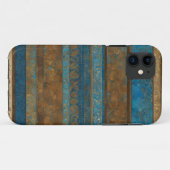 Blue Bronze und Gold Grunge Streifen Case-Mate iPhone Hülle (Rückseite (Horizontal))