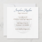 Blue Brown Abstrakt Lotus Blume Elegant stilvoll Einladung (Rückseite)