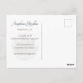 Blue Brown Abstrakt Lotus Blume Elegant stilvoll Postkarte (Rückseite)