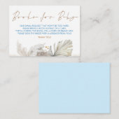 Blue Brown Baby Showbücher für Babynahrung Begleitkarte (Vorne/Hinten)