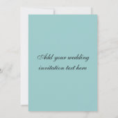 Blue Brown Damask Monogram Wedding Einladung (Rückseite)