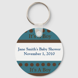 Blue & Brown Dot Es ist ein Boy Key Kette Dusche G Schlüsselanhänger