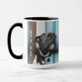 Blue Brown Funny 50. Hund Nah Tasse (Links)