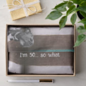 Blue Brown Funny 50. Hund Nah up Tissue Seidenpapier (Geschenk)