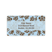Blue/Brown Hawaiian Address Labels Adressaufkleber (Vorne)