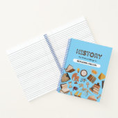 Blue & Brown History Spiral Notebook - Anpassbar Notizblock (Innenseite)