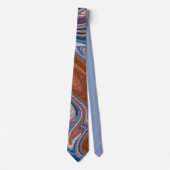 Blue & Brown Marble Neck Tie Krawatte (Vorderseite)