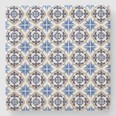 Blue Brown marokkanische Tile Steinuntersetzer (Vorderseite)