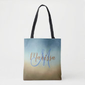 Blue Brown Ombre Monogram Tasche (Vorderseite)