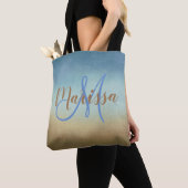 Blue Brown Ombre Monogram Tasche (Von Nahem)