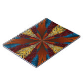 Blue Brown Red Abstrakt Feathers Art Notizblock (Linke Seite)