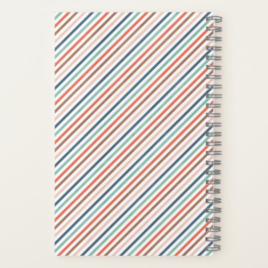 Blue Brown Red Adventure erwartet Spiral-Notebook Notizblock (Rückseite)