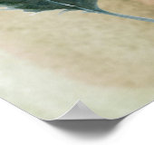 Blue Brown Red Feathers Mauer Print Poster (Ecke)