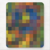 Blue Brown Squares Mousepad (Vorne)