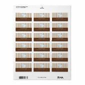 Blue & Brown Sweet Baby Elephant-Adressetikett Adressaufkleber (Vorne)