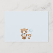 Blue Brown Teddy Bear Books for Baby Boy Begleitkarte (Rückseite)