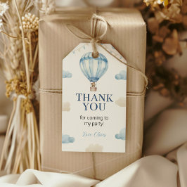 Blue Brown Teddy Bear Geburtstag Vielen Dank Tag Geschenkanhänger