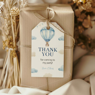 Blue Brown Teddy Bear Geburtstag Vielen Dank Tag Geschenkanhänger