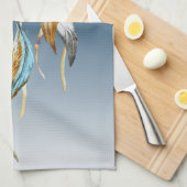 Blue Brown Turquoise Dream Catcher Geschirrtuch (Viertel Falte)