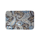 Blue Brown Vintag Paisley Badematte (Vorderseite)