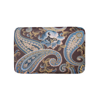 Blue Brown Vintag Paisley New Badematte