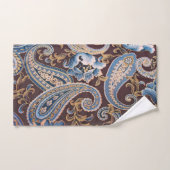Blue Brown Vintag Paisley New Badhandtuch Set (Handtuch)