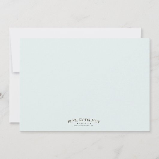 BLUE & BROWT HOLY CROSS| BAPTISMINVITÄT EINLADUNG (Rückseite)