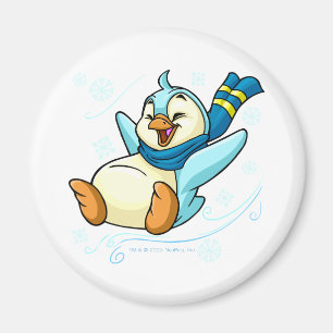 Blue Bruce gleitet über Eis Magnet