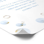 Blue Brunch Bubbly und Baby Shower Mommy's Bauch Poster (Ecke)