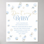 Blue Brunch Bubbly und Baby Shower Say Baby nicht Poster (Vorne)