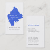 Blue Brush Schlaganfälle Berufliche Visitenkarte (Vorne/Hinten)