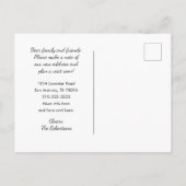 Blue Brushed Metal Texas Karte Neue Adresse (Rückseite)