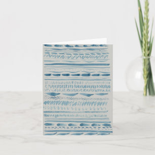Blue Brushstrokes Card Dankeskarte