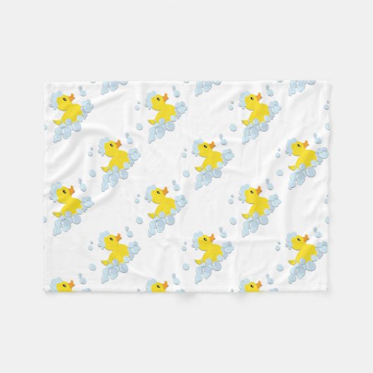 Blue Bubble Baby Dusche Fleecedecke (Vorderseite (Horizontal))