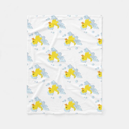 Blue Bubble Baby Dusche Fleecedecke (Vorderseite)