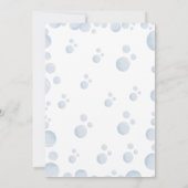 Blue Bubble Bath Animal Baby Shower Einladung (Rückseite)