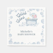 Blue Bubble Bath Animal Baby Shower Serviette (Vorderseite)