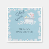 Blue Bubble Bath Animal Baby Shower Serviette (Vorderseite)