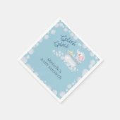 Blue Bubble Bath Animal Baby Shower Serviette (Ecke)